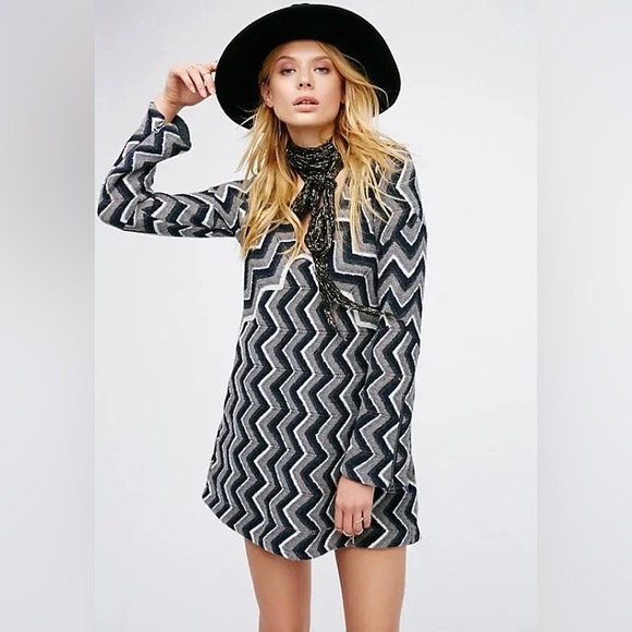 Free People Dresses & Skirts - Free People Rhiannon Chevron Dress